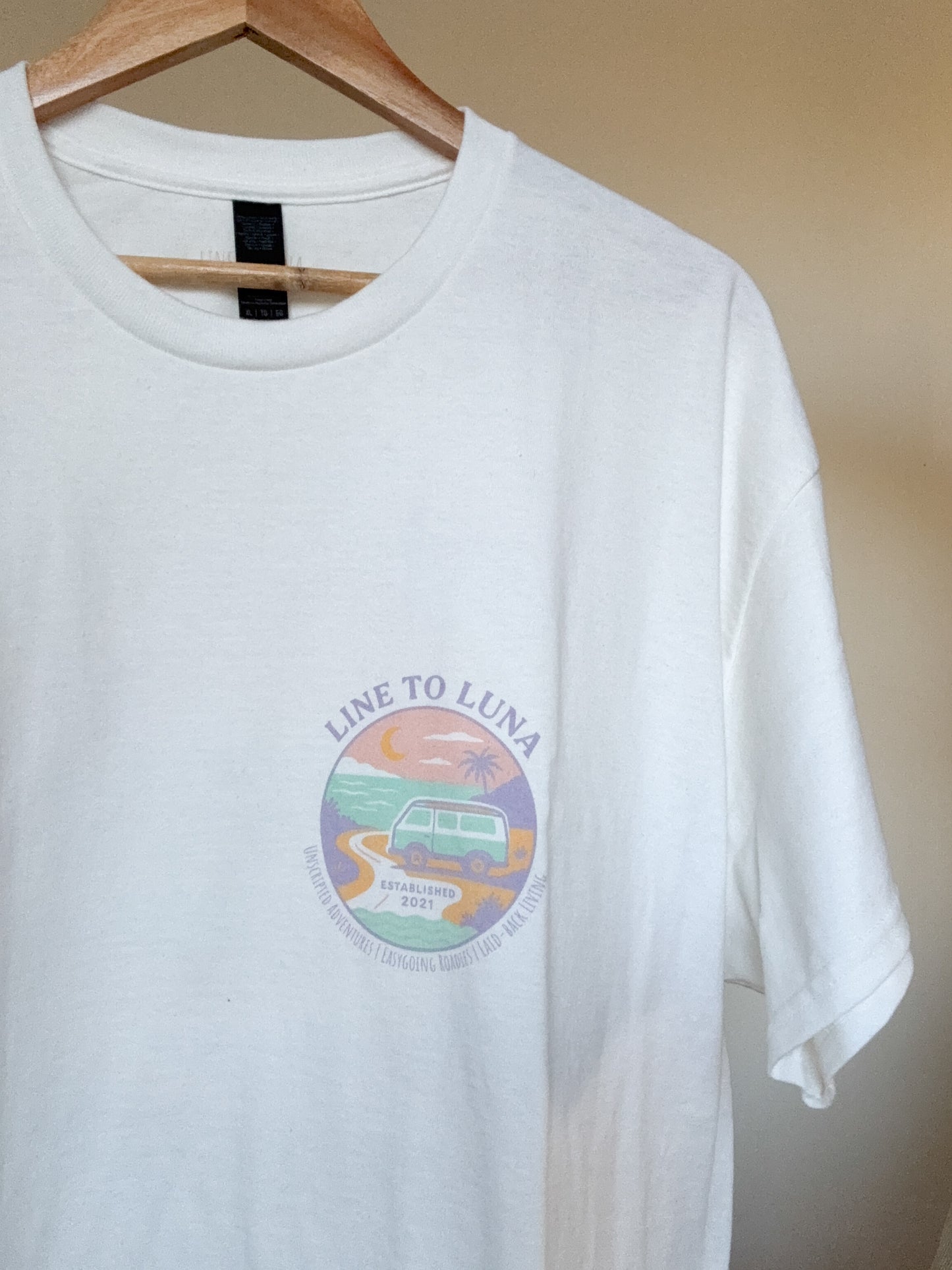 Pastel Roadtrip | White Graphic T-Shirt