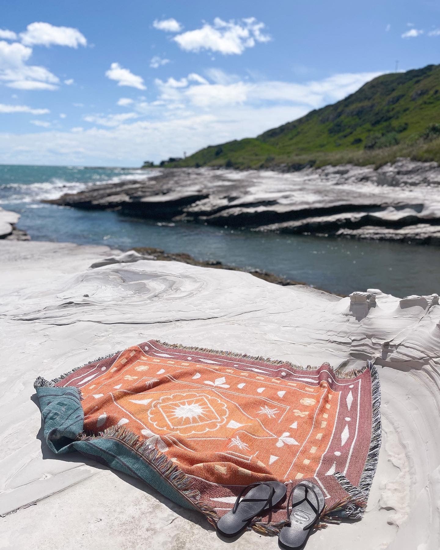 SUNSET RUSH - Blanket | 130 x 160 Boho Throw Rug