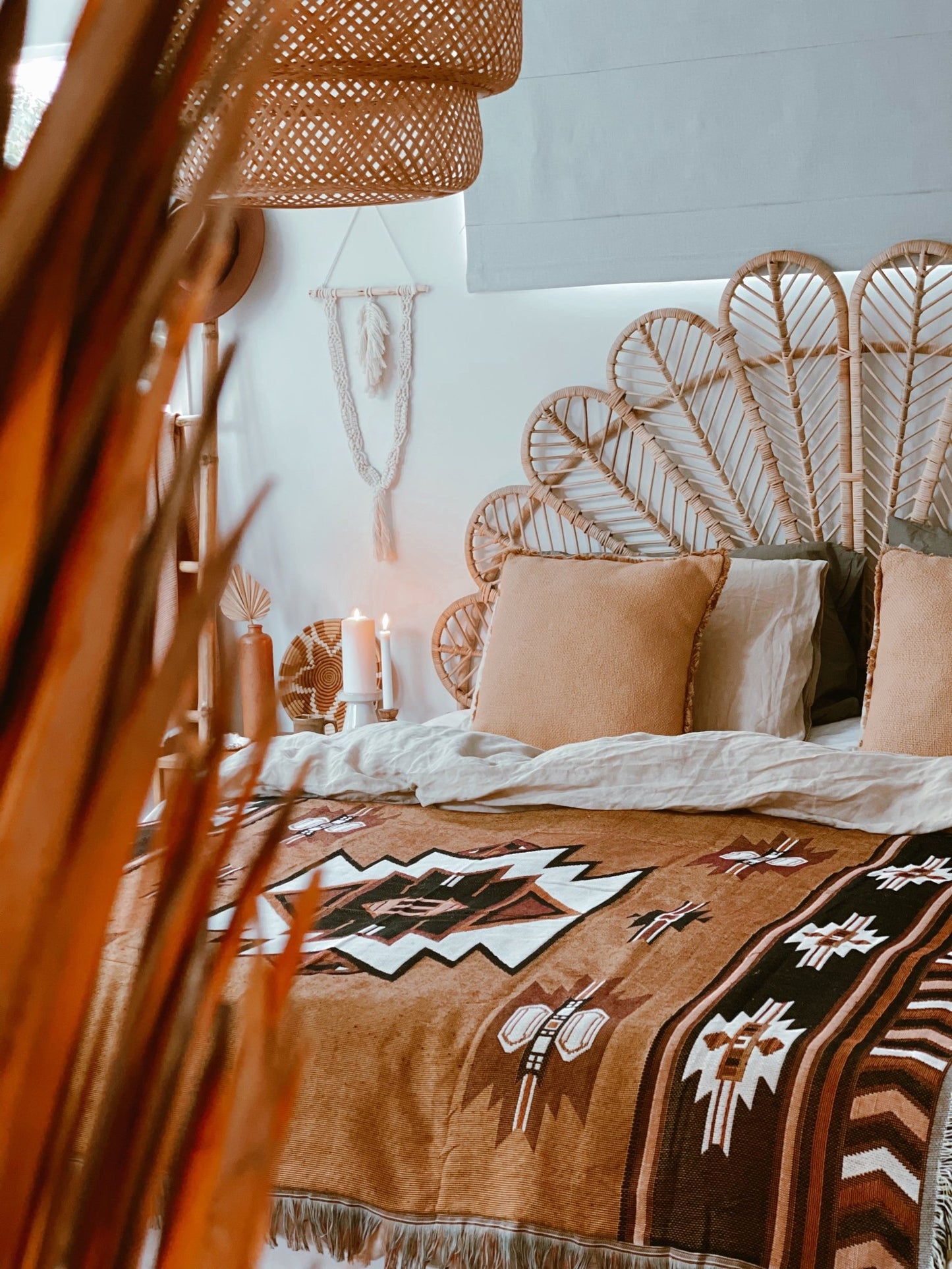 INDIE CHILD - 100% Recycled Cotton Blanket | 120 x 150 Boho Throw Rug - Line to Luna - Boho Throw Rugs & Macrame Decor | NZ Gifts