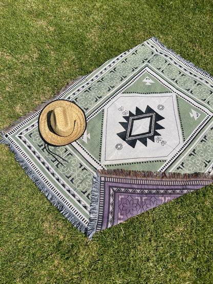 WILDERNESS - Blanket | 130 x 160 Boho Throw Rug