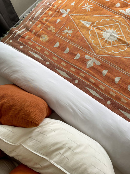 SUNSET RUSH - Blanket | 130 x 160 Boho Throw Rug