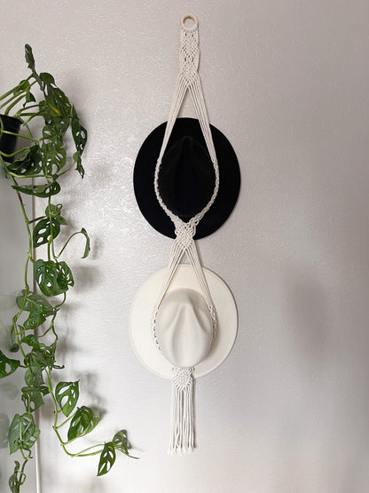Double hat hanger macrame | NZ made