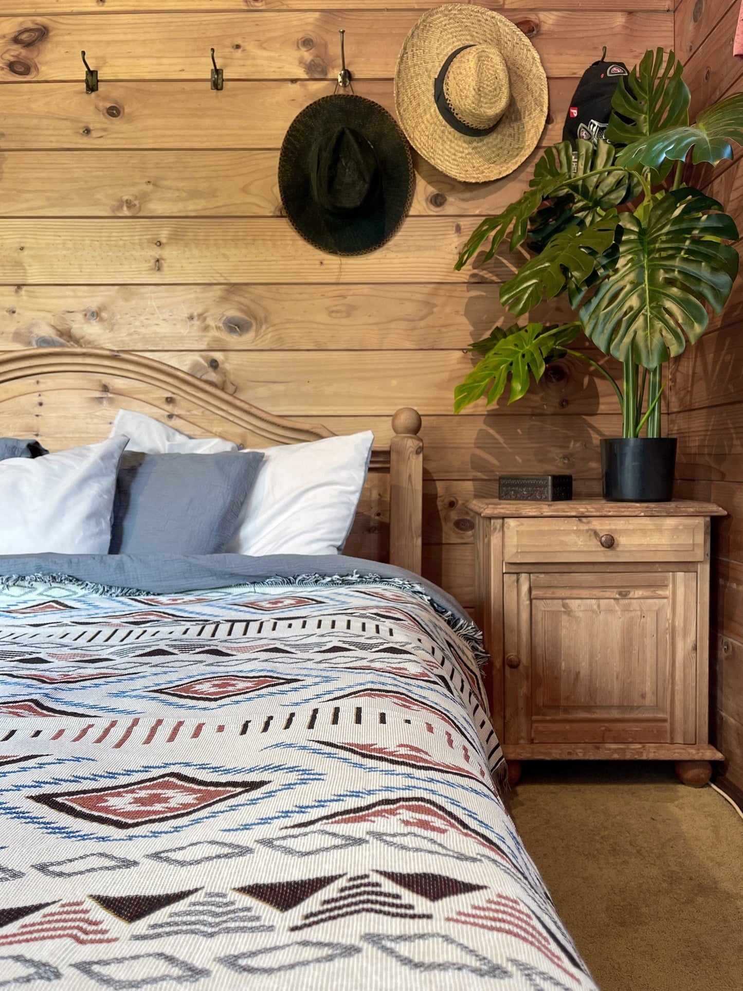 WANDERLUST Large Blanket 160 x 220 Boho Throw Rug Line to Luna Boho Throw Rugs & Macrame